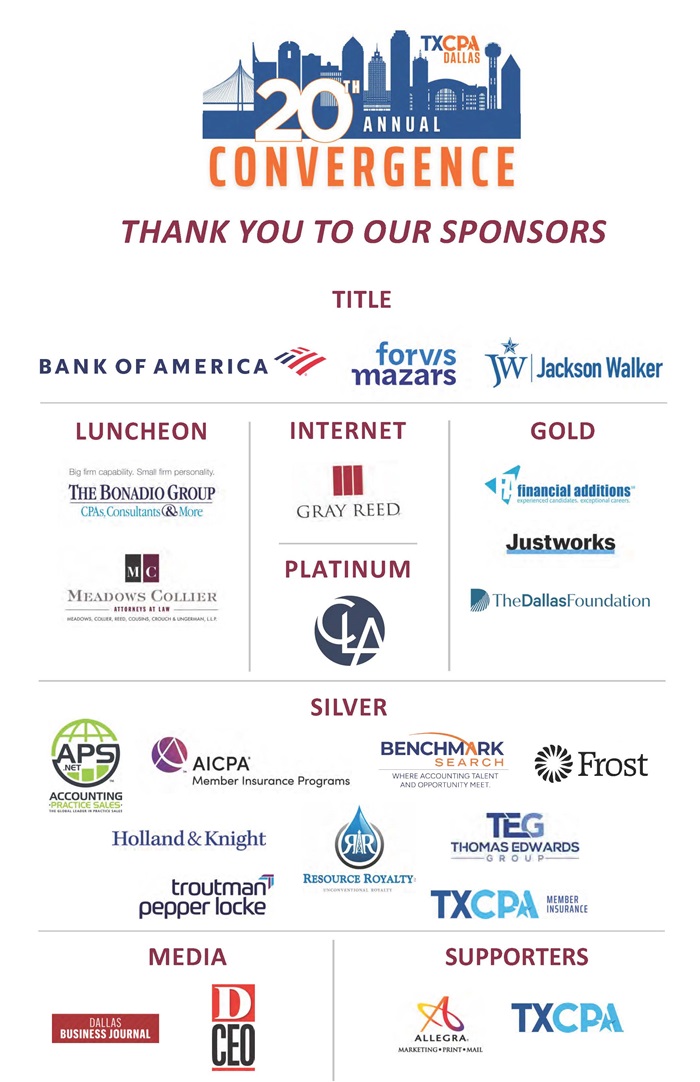 Convergence sponsors