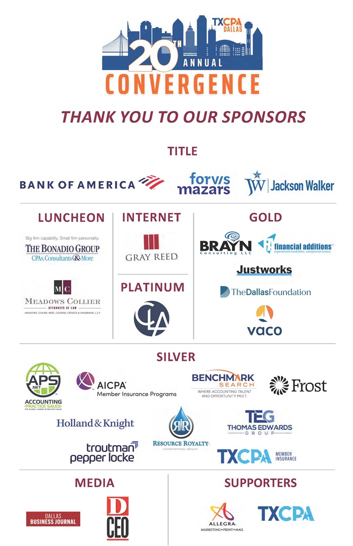 Convergence sponsors