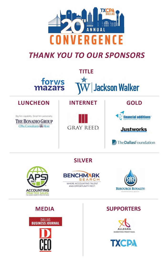 Convergence sponsors